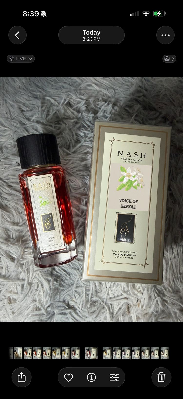 Other Nash Fragrance Switzerland Voice of Neroli EDP 110ML , citrus, floral, and woody RRP£62 zdjęcie produktu